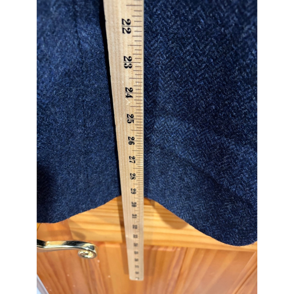 J.Crew Wool Blazer 12T Moon British Cloth Navy Herringbone Gold Button Schoolboy - Picture 7 of 8